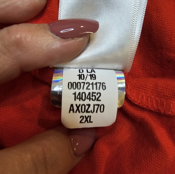 Northface Extreme Men's 2XL SS Tee Orange & Blue - Picture 8 of 9